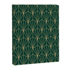 Art Deco Vector in Green and Gold Canvas Print Gallery Image 8