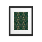 Art Deco Vector in Green and Gold Framed Art Print Gallery Image 6