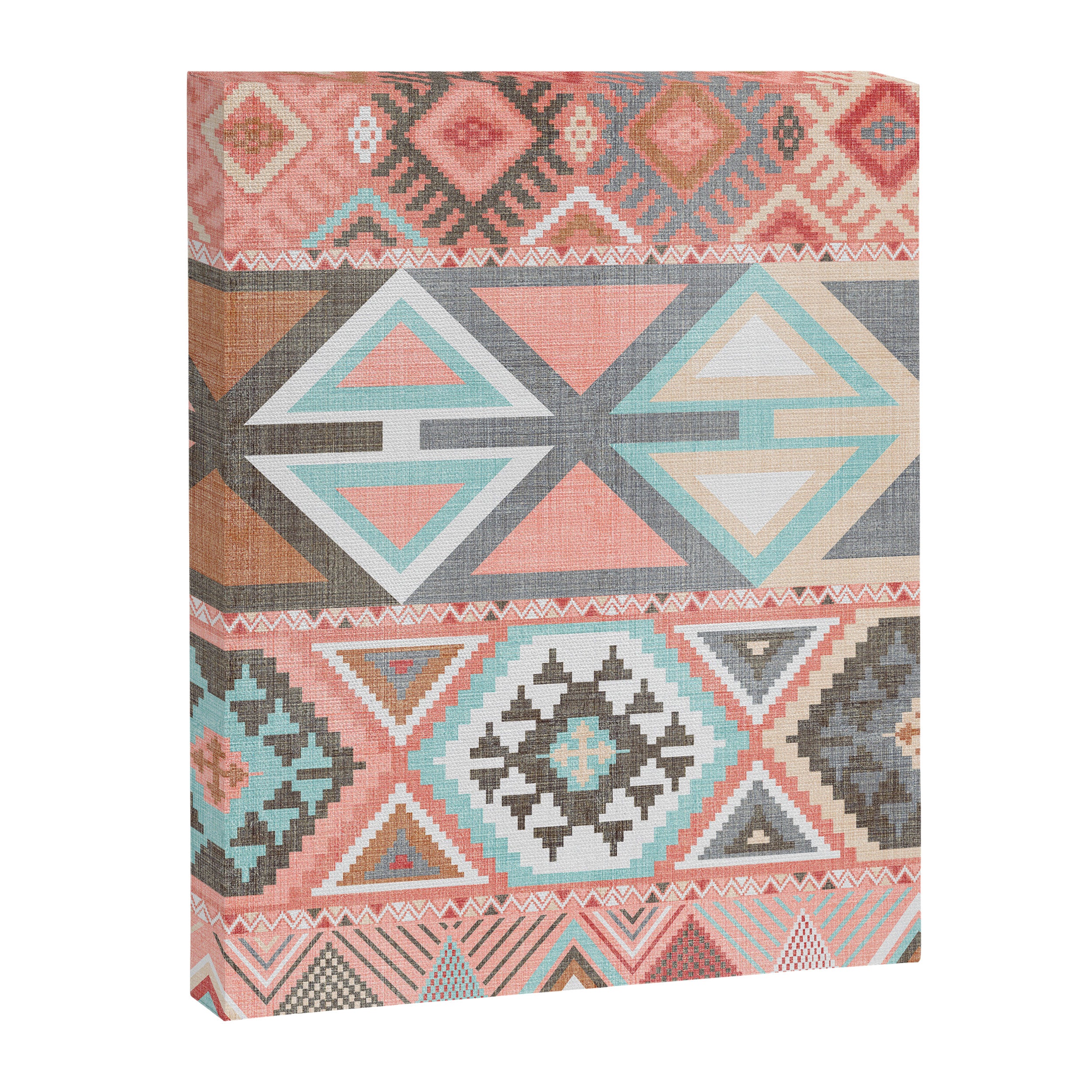 Aztec Artisan in Pink Canvas Print Gallery Image 8