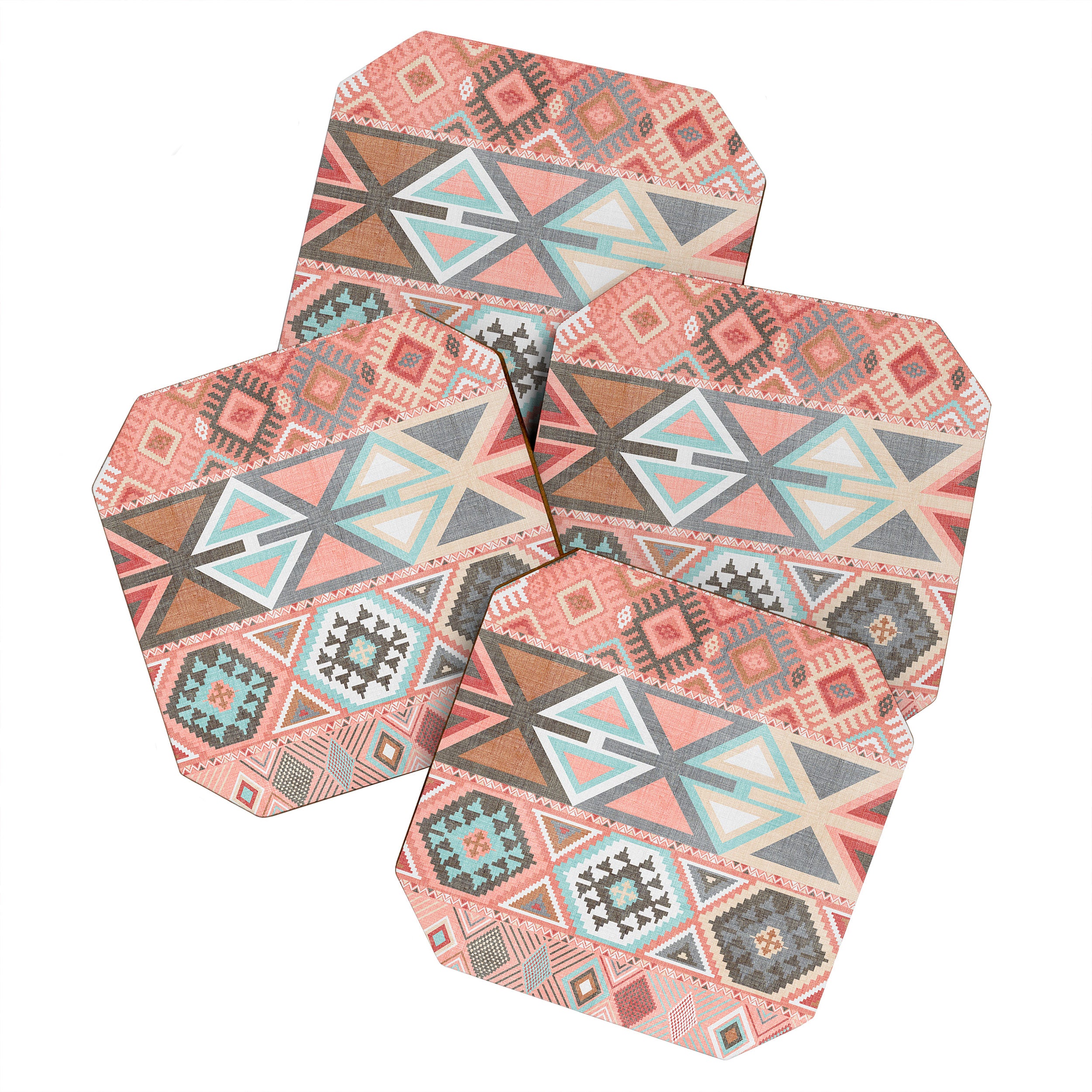 Aztec Artisan in Pink Coaster Gallery Image 1