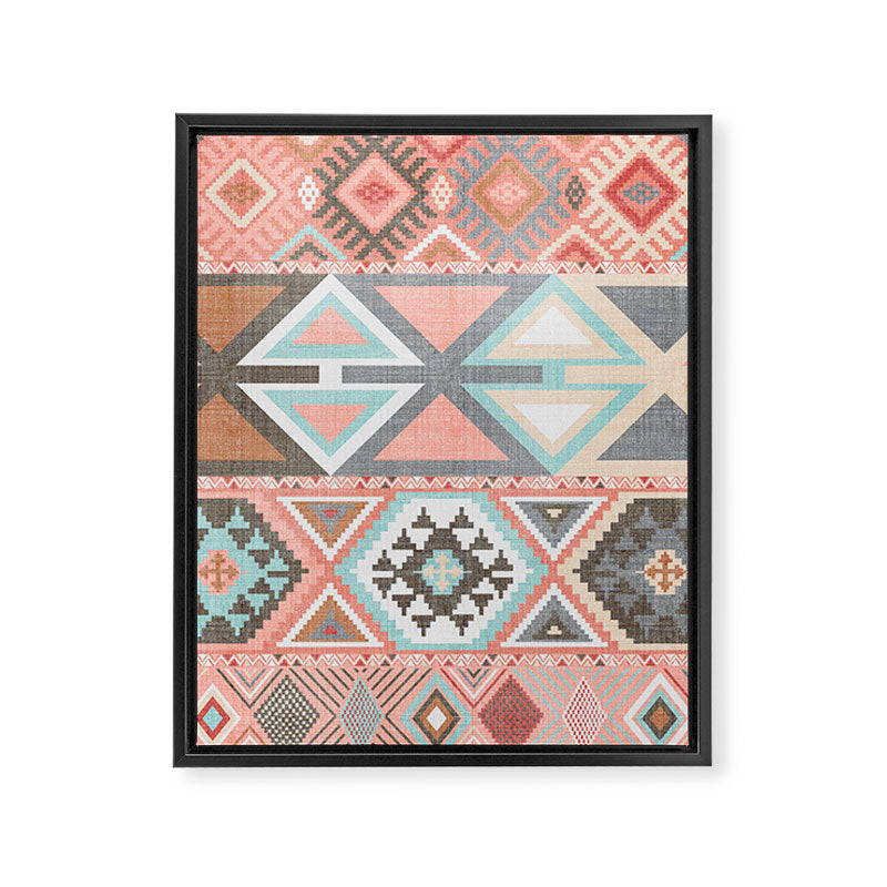 Aztec Artisan in Pink Framed Canvas Print Gallery Image 8