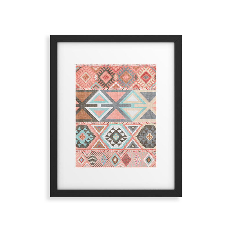 Aztec Artisan in Pink Framed Art Print Gallery Image 4