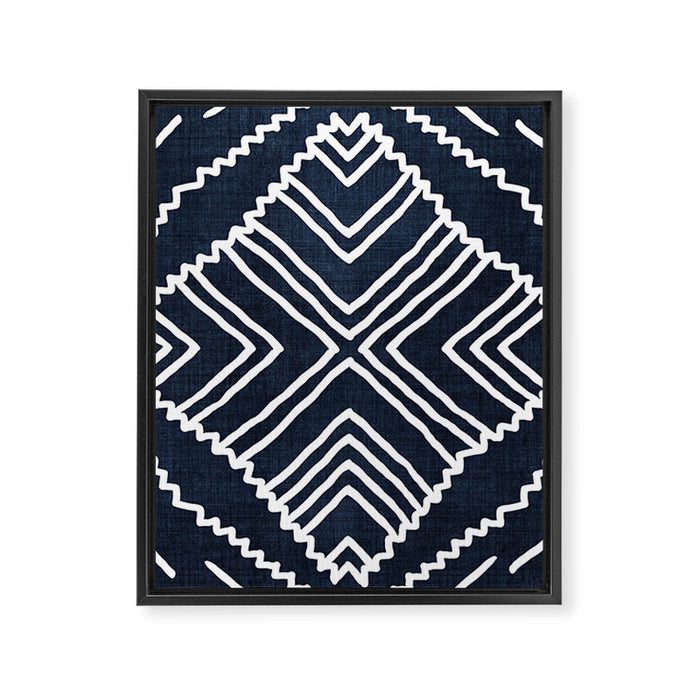 Beni in Navy Framed Canvas Print Gallery Image 1