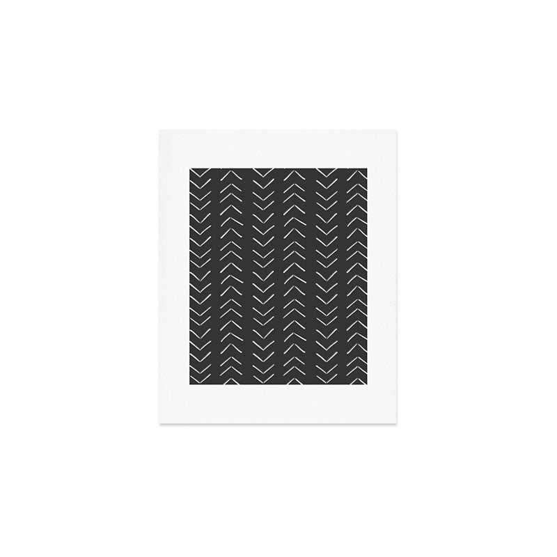 Boho Big Arrows in Black and White Art Print Gallery Image 1
