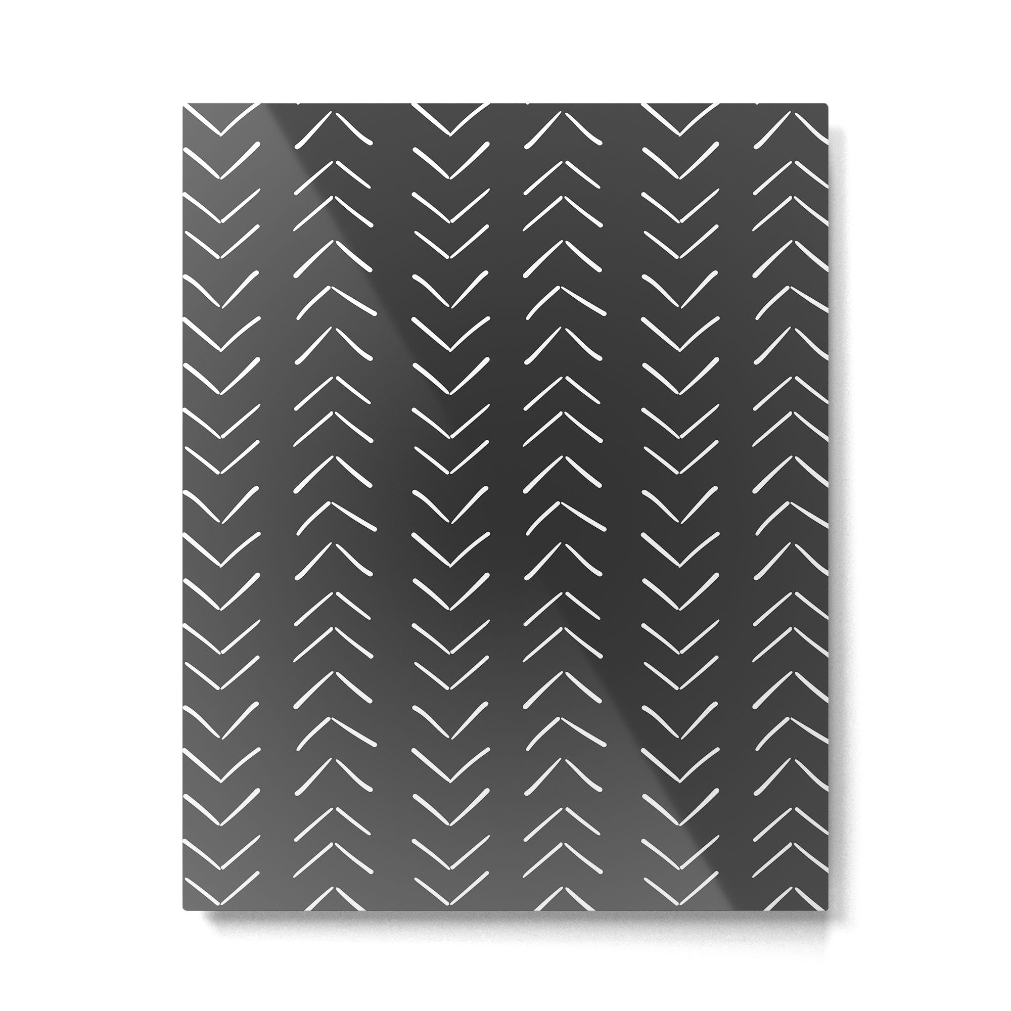 Boho Big Arrows in Black and White Metal Print Gallery Image 6
