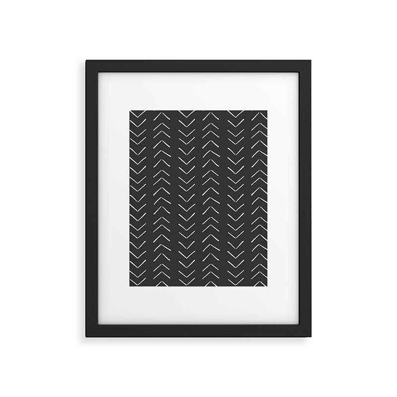 Boho Big Arrows in Black and White Framed Art Print Gallery Image 4