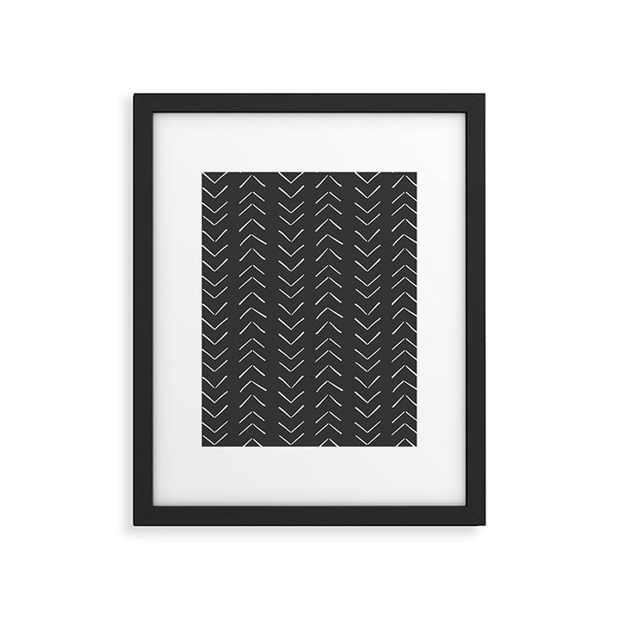 Boho Big Arrows in Black and White Framed Art Print Gallery Image 1