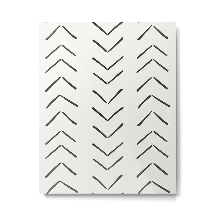 Boho Big Arrows in Cream Metal Print Gallery Image 1