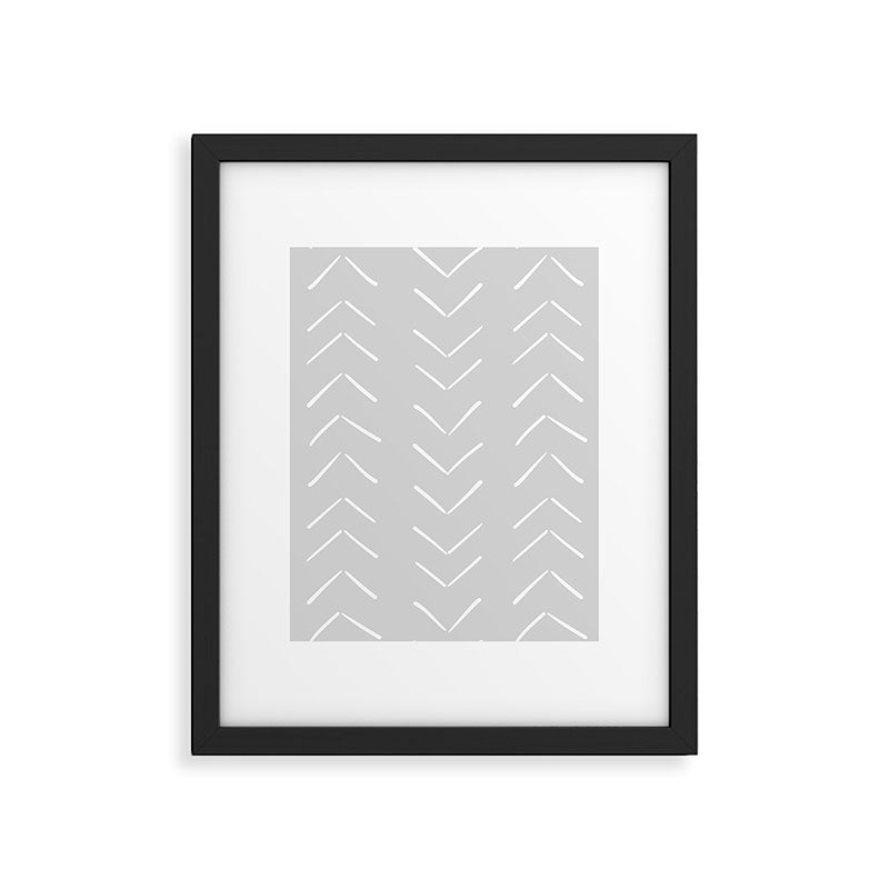 Boho Big Arrows in Grey Framed Art Print Gallery Image 6