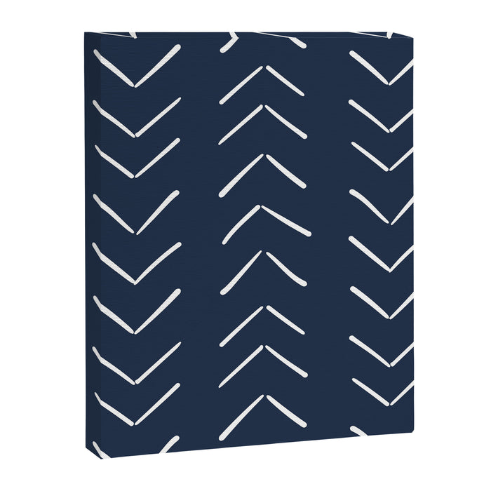 Boho Big Arrows in Navy Canvas Print Gallery Image 1