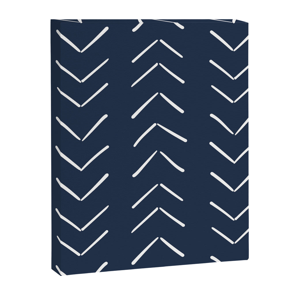 Boho Big Arrows in Navy Canvas Print Gallery Image 8