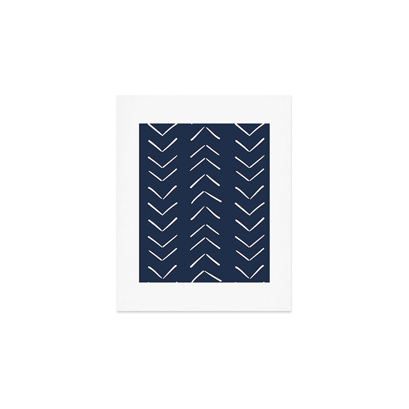 Boho Big Arrows in Navy Art Print Gallery Image 1