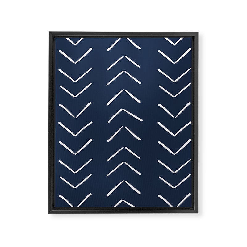 Boho Big Arrows in Navy Framed Canvas Print Gallery Image 8