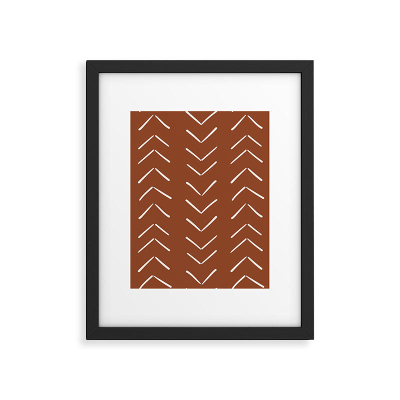 Boho Big Arrows in Rust Framed Art Print Gallery Image 6