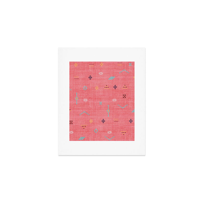 Cactus Silk Pattern in Pink Art Print Gallery Image 1