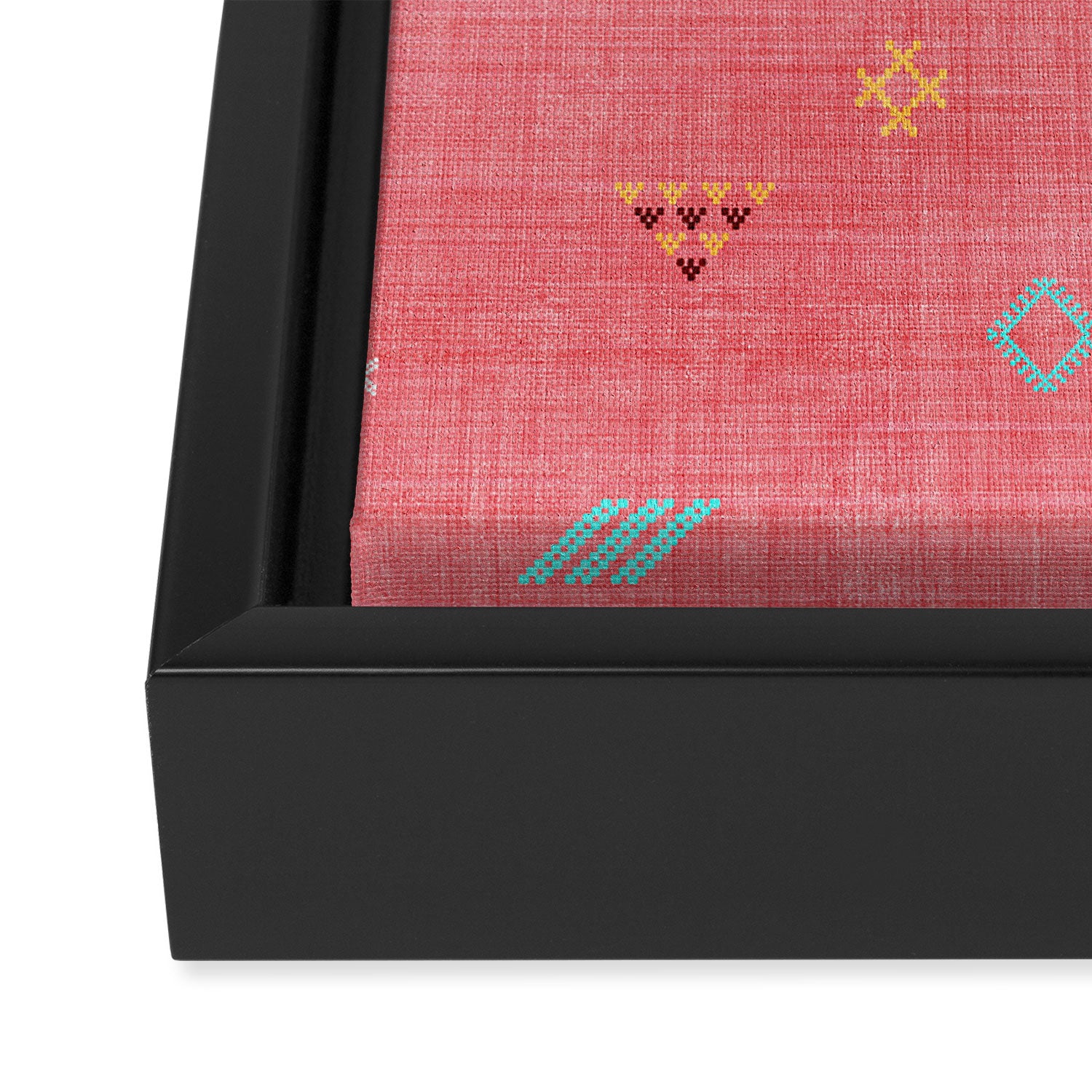 Cactus Silk Pattern in Pink Framed Canvas Print Gallery Image 3