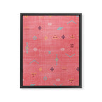 Cactus Silk Pattern in Pink Framed Canvas Print Gallery Image 8
