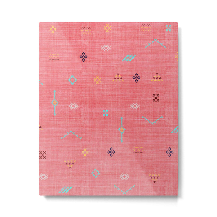 Cactus Silk Pattern in Pink Metal Print Gallery Image 1