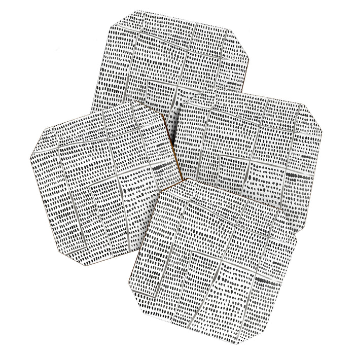 Categorize Print in Black and White Coaster Gallery Image 1