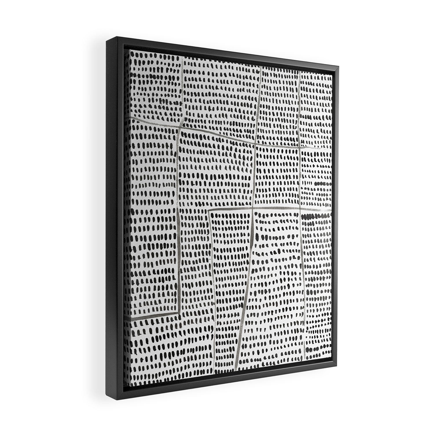 Categorize Print in Black and White Framed Canvas Print Gallery Image 2