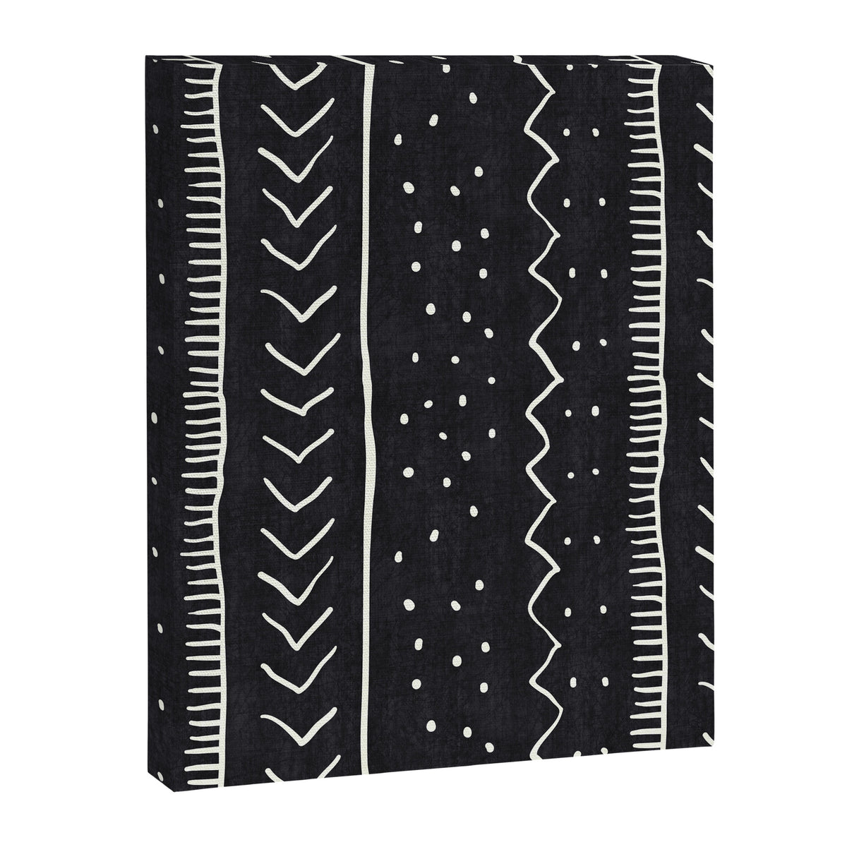 Cute Geometric Stripe in Black and White Canvas Print Gallery Image 8