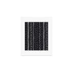 Cute Geometric Stripe in Black and White Art Print Gallery Image 1