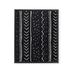 Cute Geometric Stripe in Black and White Framed Canvas Print Gallery Image 8
