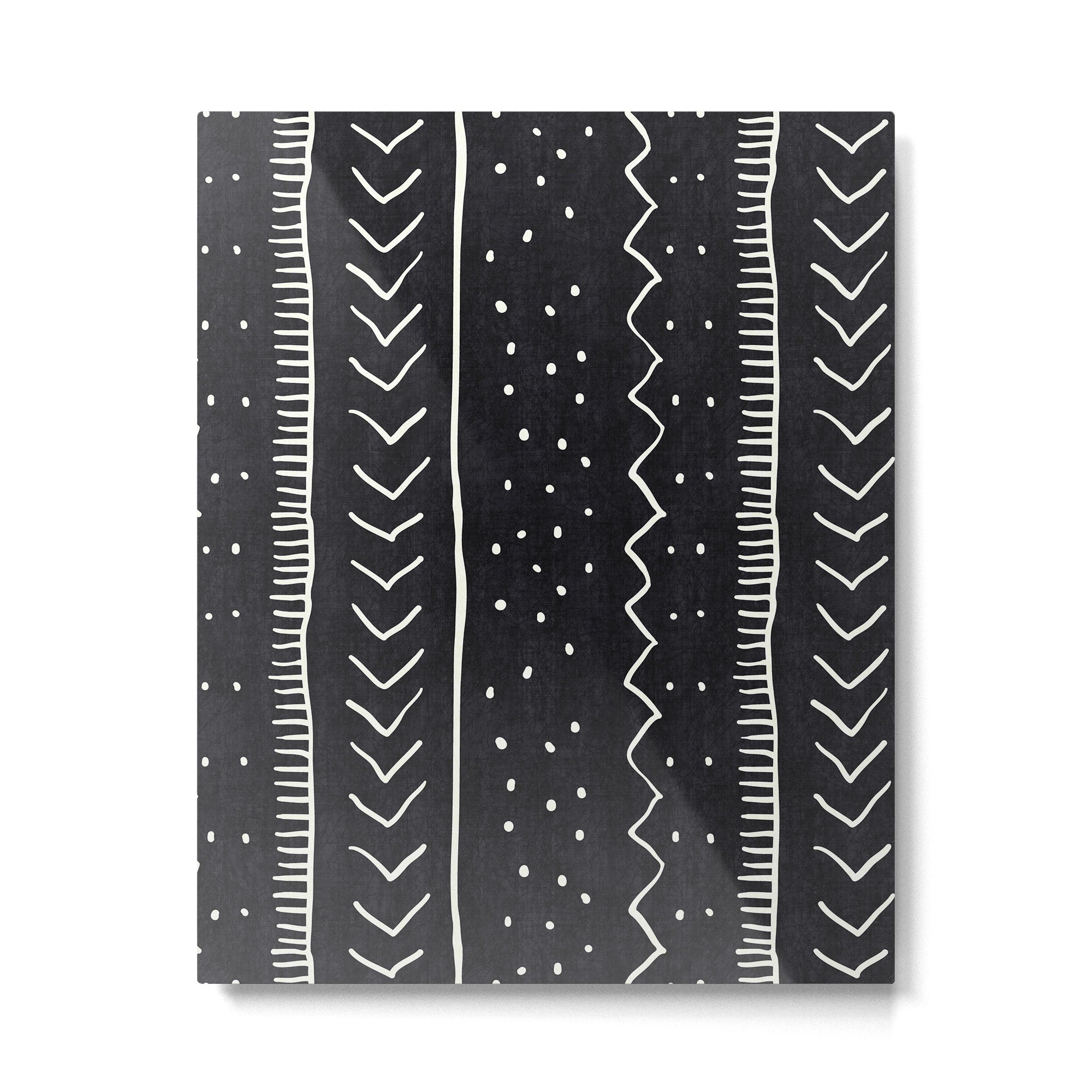 Cute Geometric Stripe in Black and White Metal Print Gallery Image 6