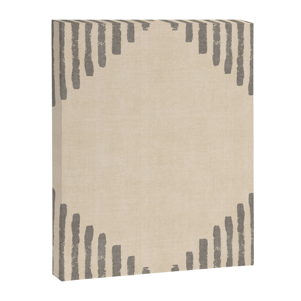 Diamond Stripe Geometric Block Print In Beige Canvas Print Gallery Image 8