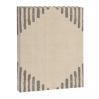 Diamond Stripe Geometric Block Print In Beige Canvas Print Gallery Image 8