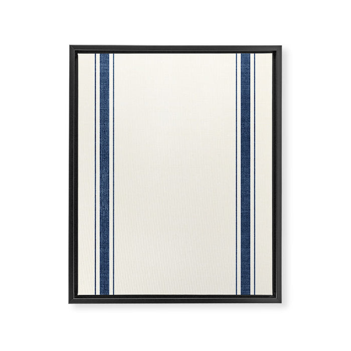 Farmhouse Stripe in Navy Blue Framed Canvas Print Gallery Image 1