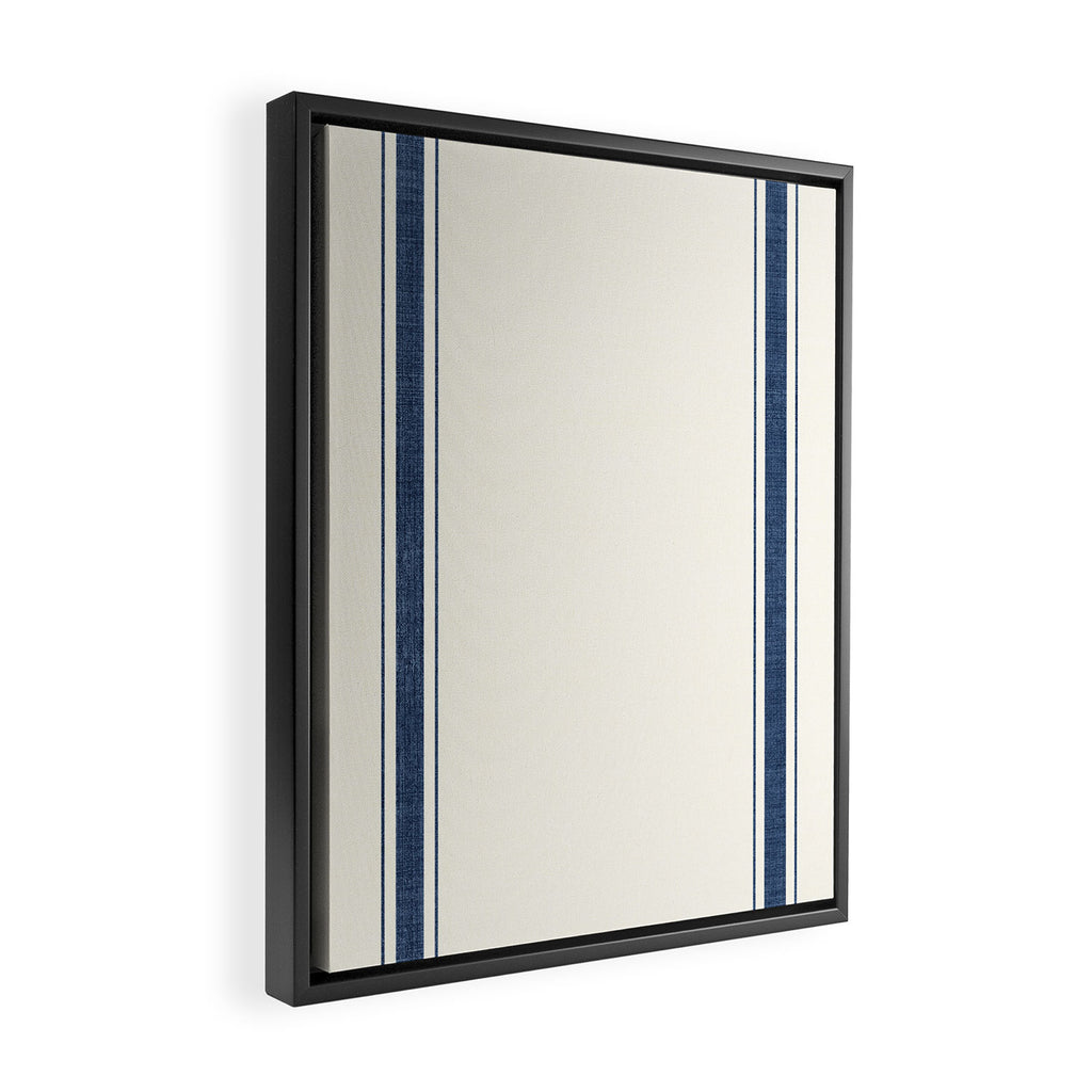 Farmhouse Stripe in Navy Blue Framed Canvas Print Gallery Image 2