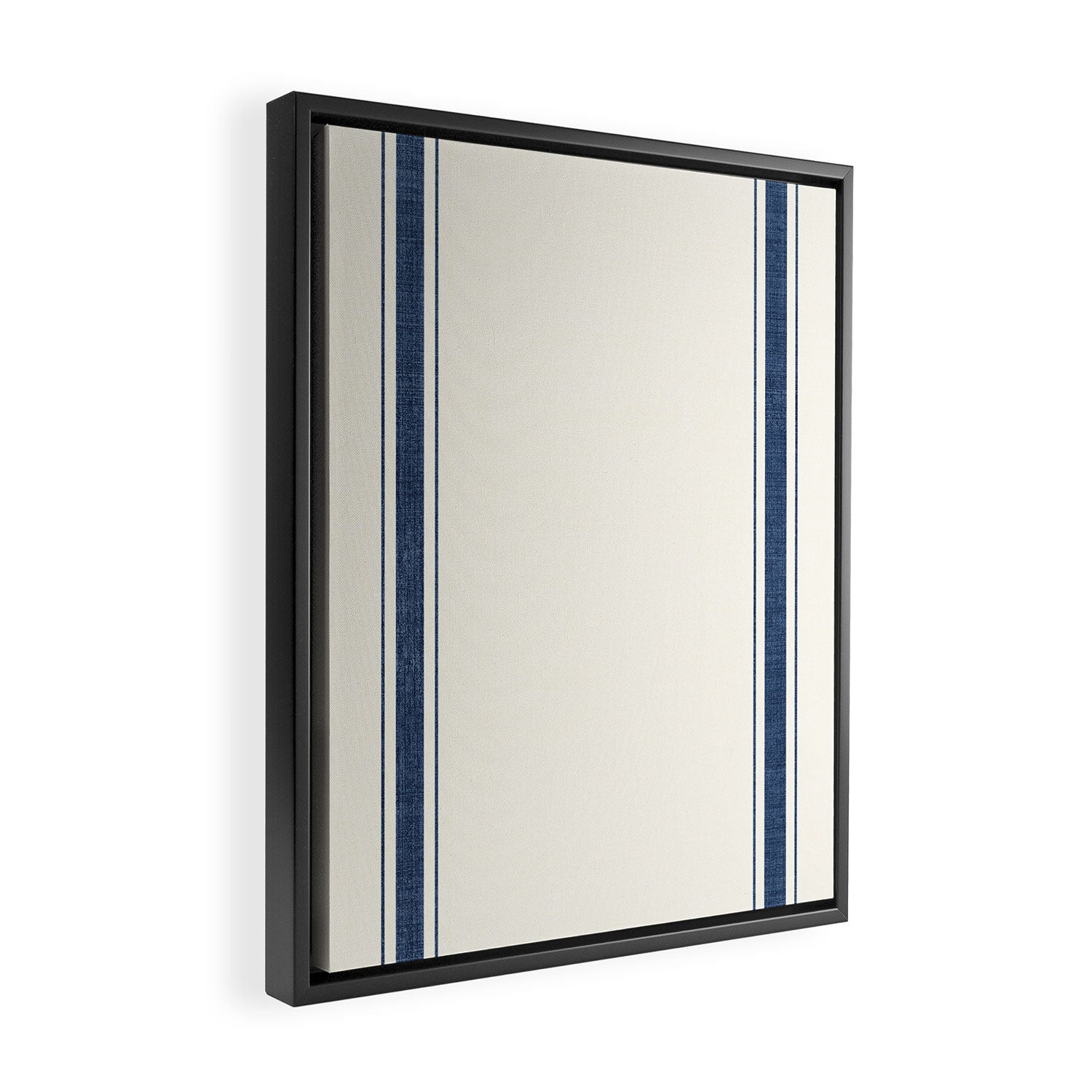 Farmhouse Stripe in Navy Blue Framed Canvas Print Gallery Image 2