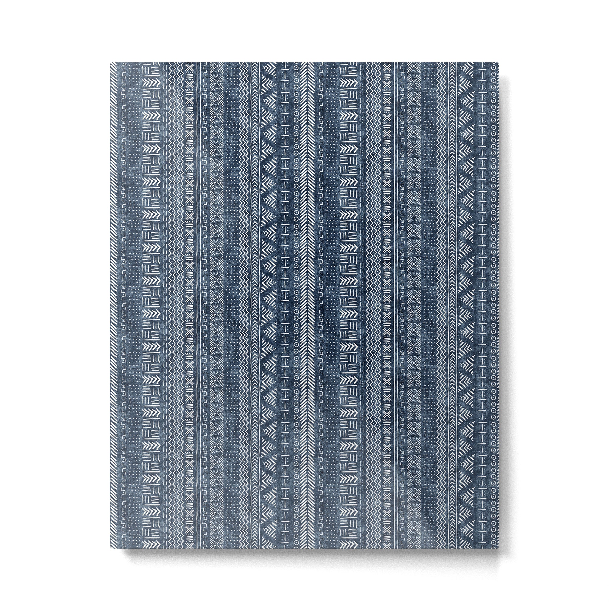 Funky Vertical Stripe in Indigo Metal Print Gallery Image 6
