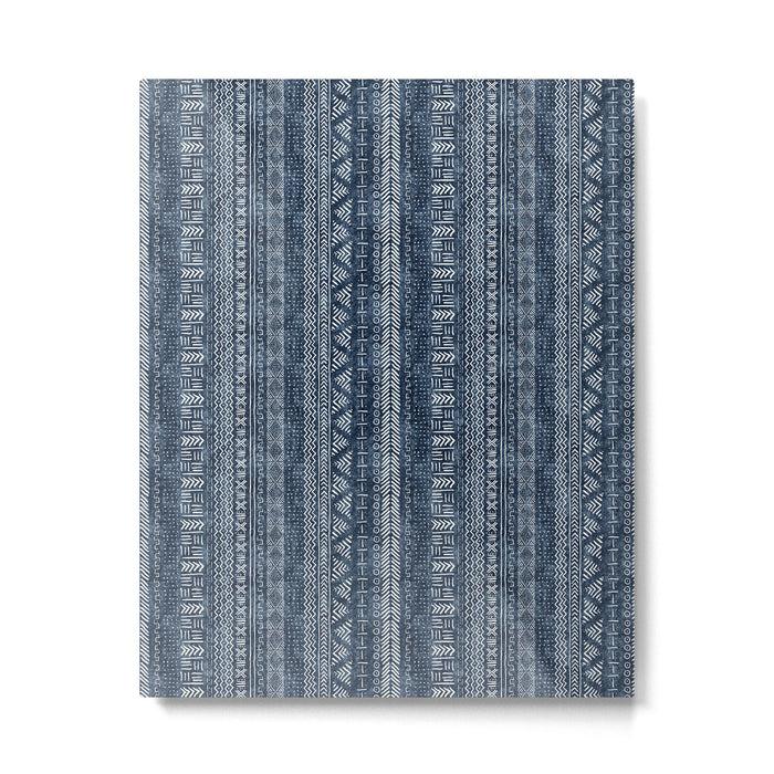 Funky Vertical Stripe in Indigo Metal Print Gallery Image 1
