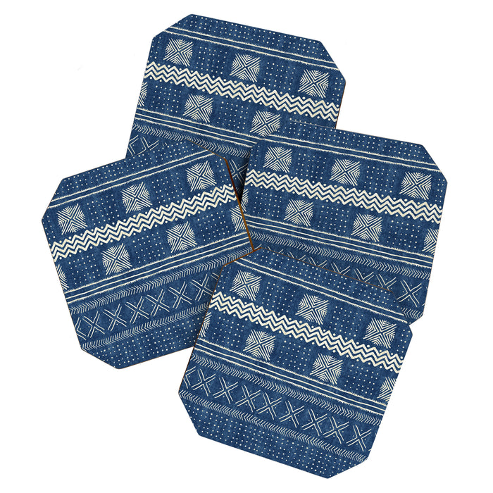 Geometric Stripe Blue Coaster Gallery Image 1