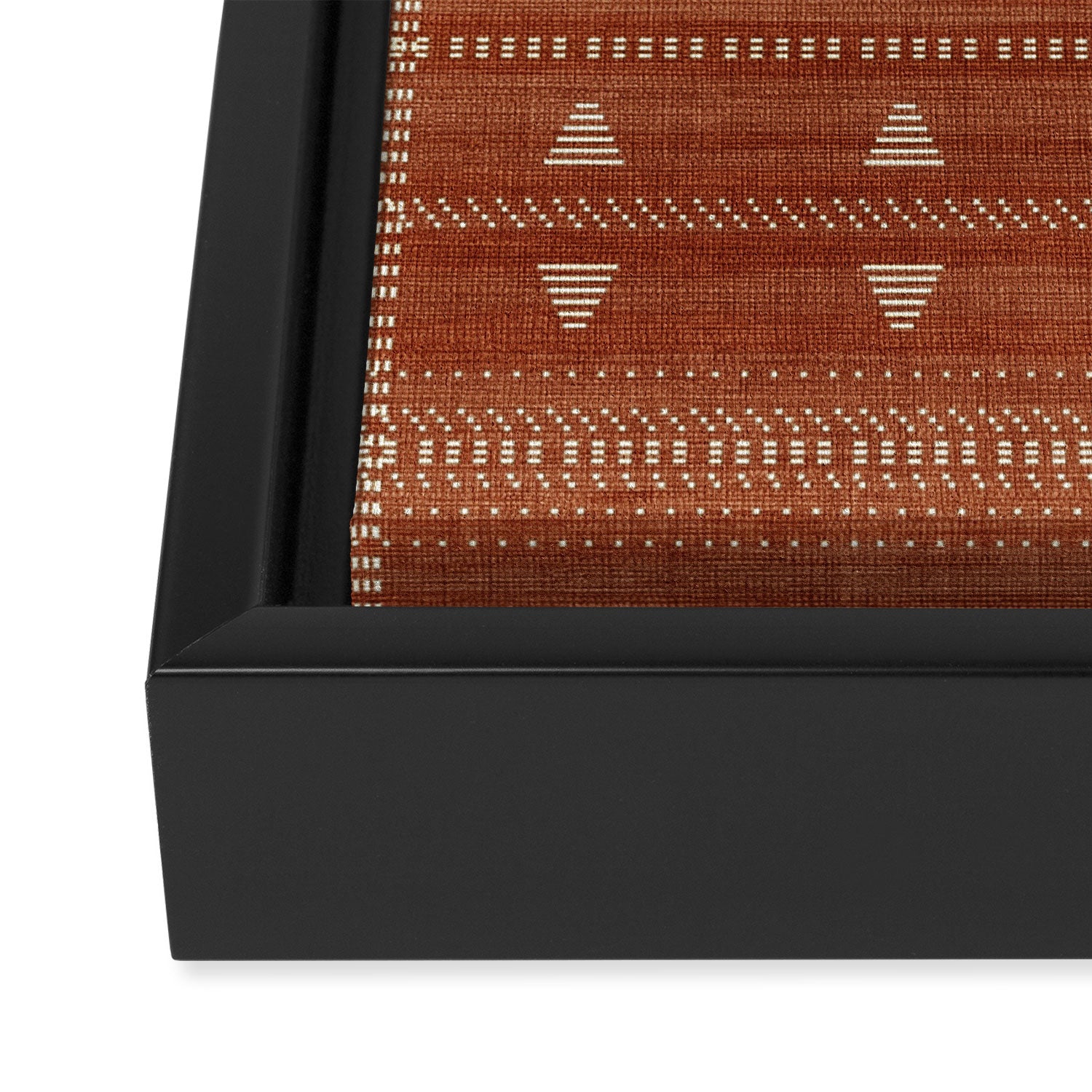 Heddle in Rust Framed Canvas Print Gallery Image 3