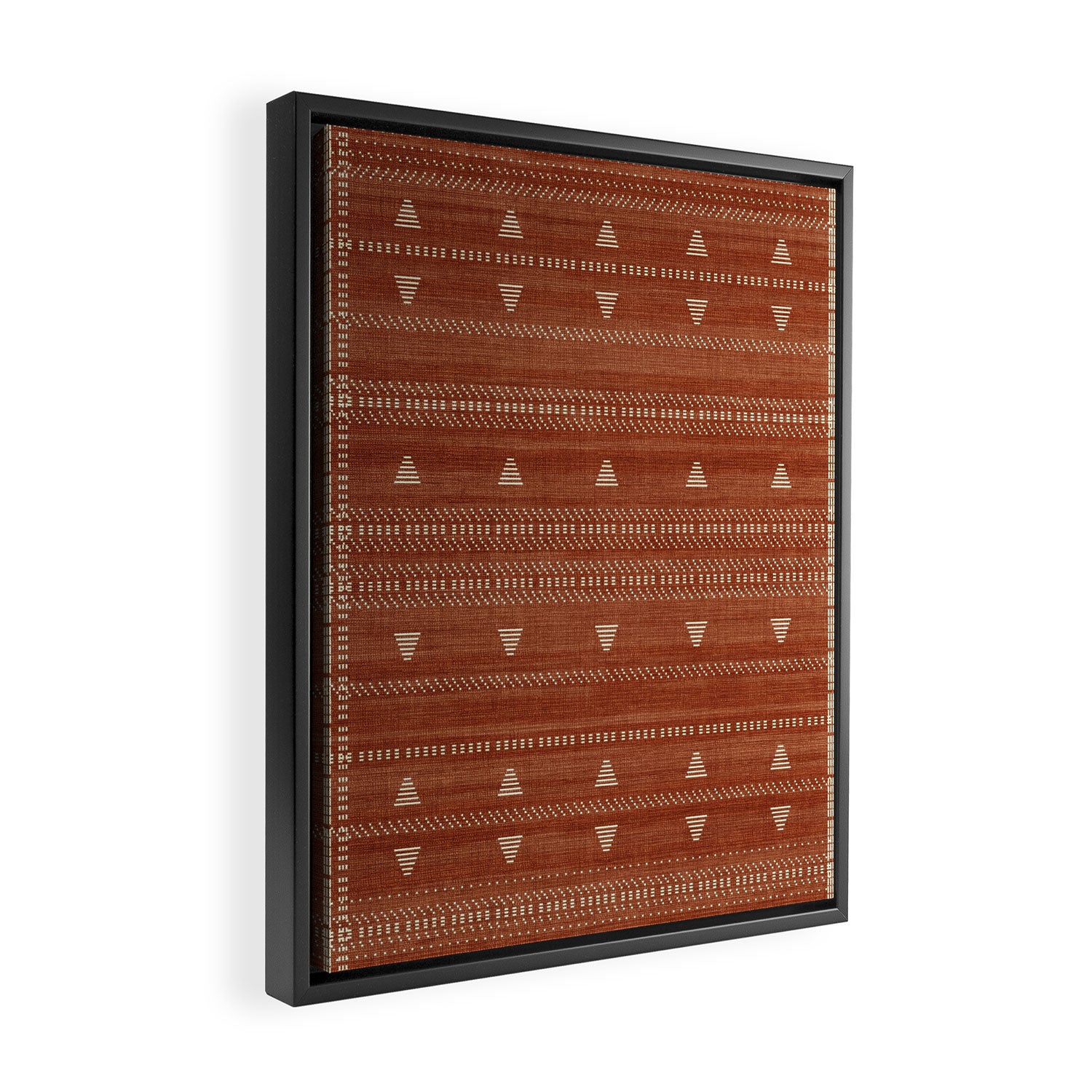 Heddle in Rust Framed Canvas Print Gallery Image 2