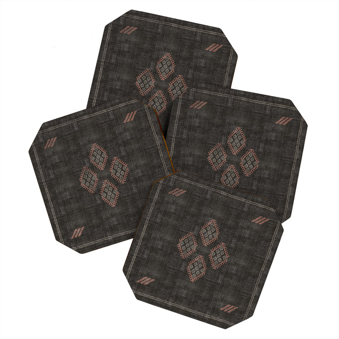 Kilim in Black and Pink Coaster Gallery Image 1