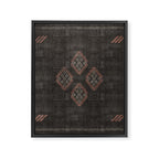 Kilim in Black and Pink Framed Canvas Print Gallery Image 8