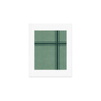 Minimal Plaid in Green Art Print Gallery Image 1