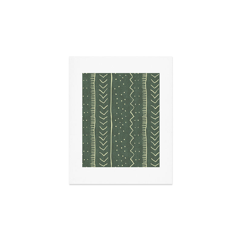 Moroccan Stripe in Leaf Green Art Print Gallery Image 1