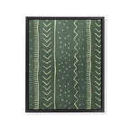Moroccan Stripe in Leaf Green Framed Canvas Print Gallery Image 8