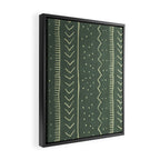 Moroccan Stripe in Leaf Green Framed Canvas Print Gallery Image 2