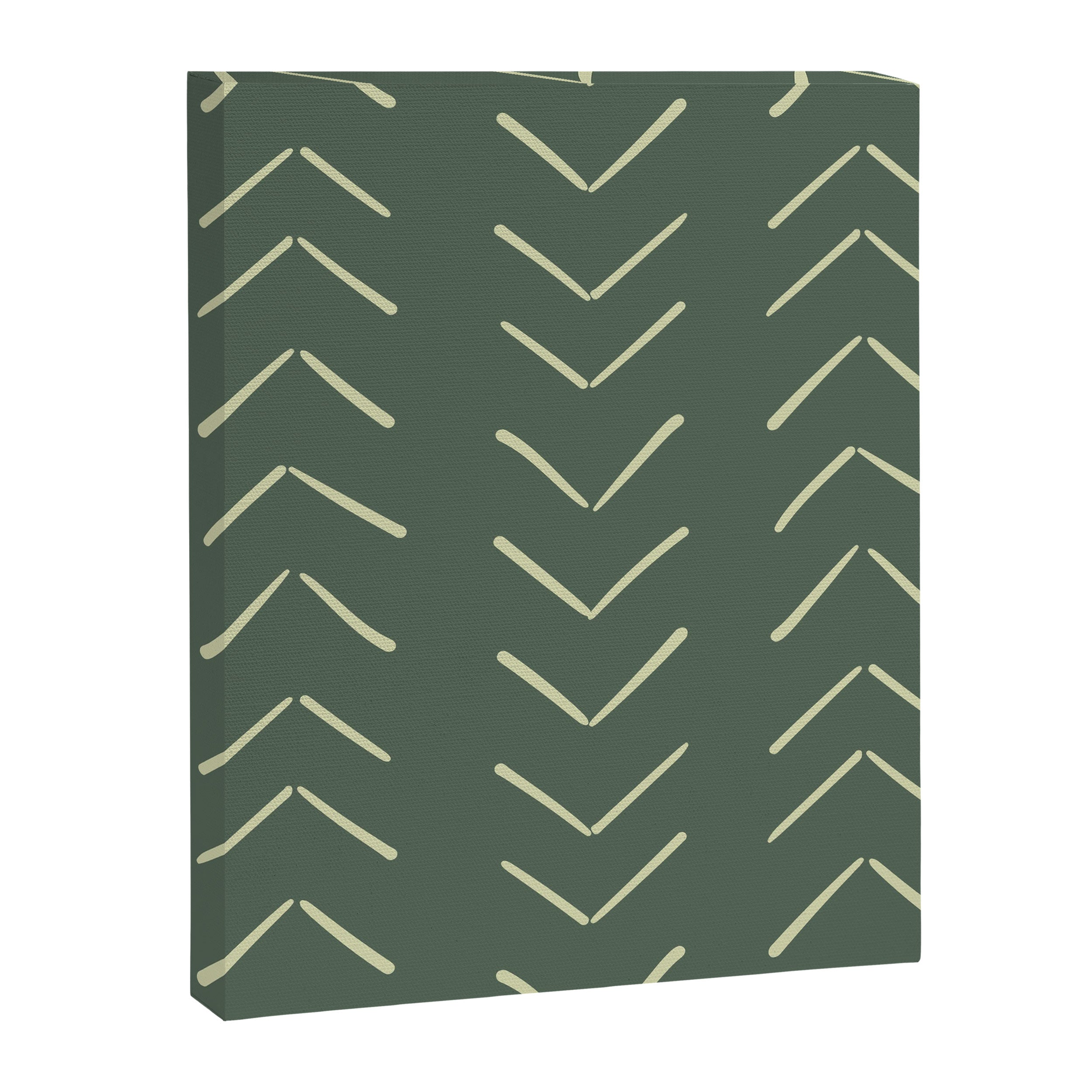 Boho Big Arrows in Leaf Green Canvas Print Gallery Image 8
