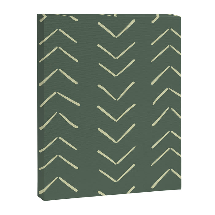 Boho Big Arrows in Leaf Green Canvas Print Gallery Image 1