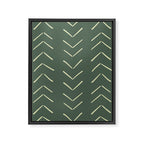 Boho Big Arrows in Leaf Green Framed Canvas Print Gallery Image 8