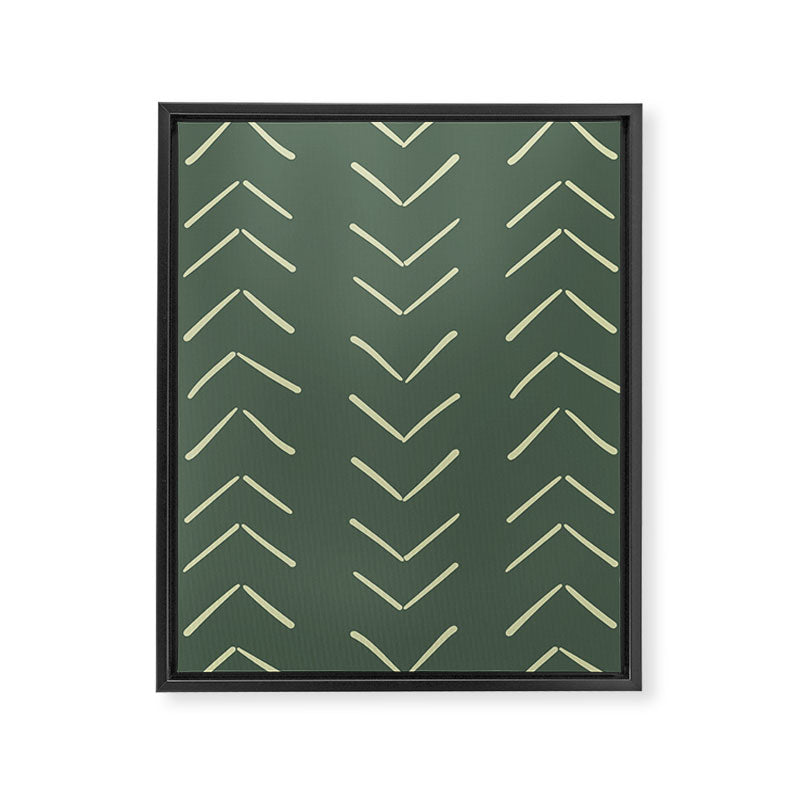 Boho Big Arrows in Leaf Green Framed Canvas Print Gallery Image 8