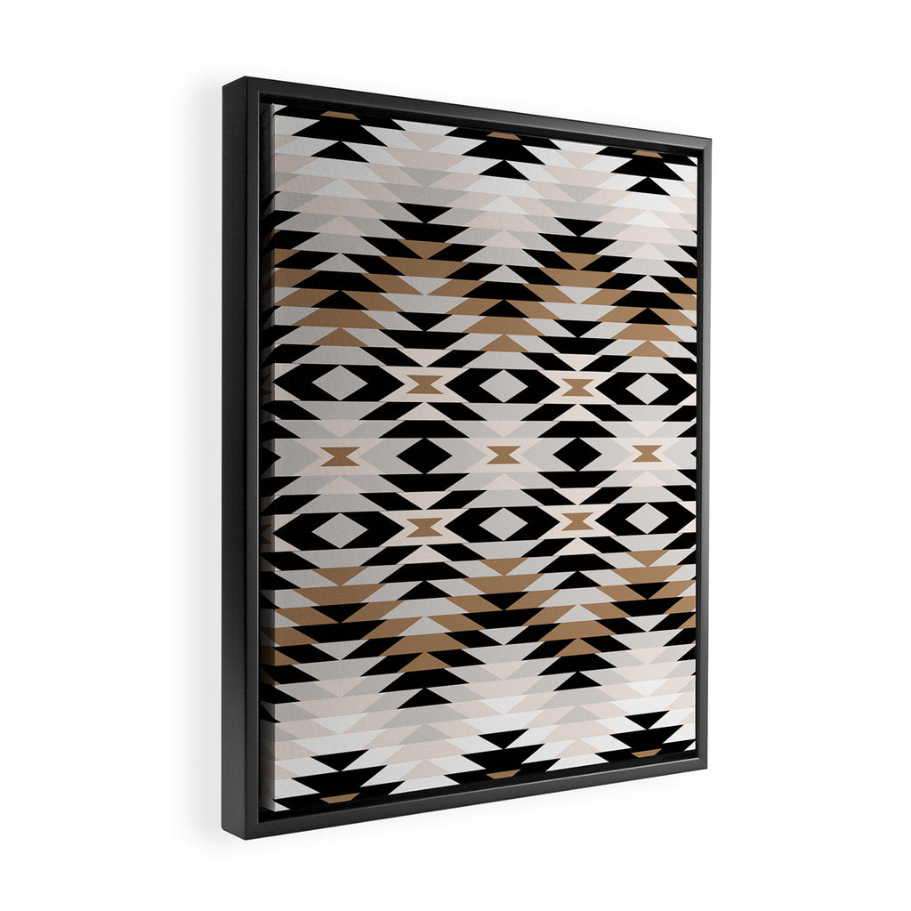 New Mexico in Tan Framed Canvas Print Gallery Image 2