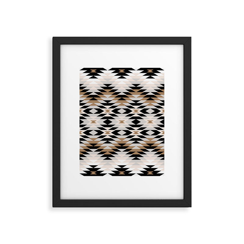 New Mexico in Tan Framed Art Print Gallery Image 4